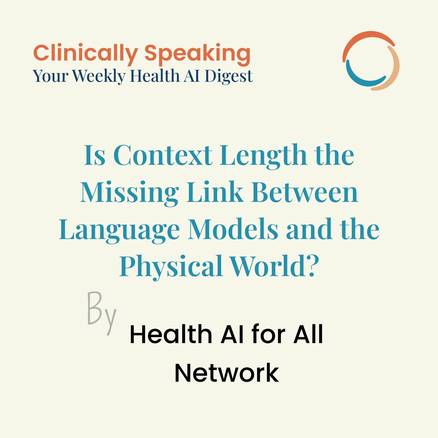 Is Context Length the Missing Link Between Language Models and the Physical World?